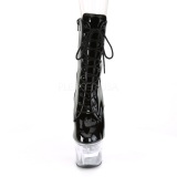 Patent 18 cm FLASH-1020-7 led platform pole dance ankle boots