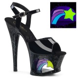 Patent 18 cm MOON-709RSS High Heeled Sandal Neon Platform