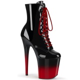 Patent 20 cm FLAMINGO-1020BR-H Exotic pole dance ankle boots