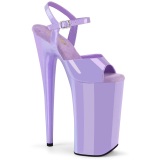 Patent 25,5 cm BEYOND-009 Purple extrem platform high heels shoes
