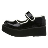 Patent 6 cm SPRITE-01 emo platform maryjane shoes with buckles