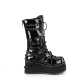Patent 8,5 cm TRASHVILLE-138 demoniacult boots - unisex platform boots