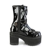 Patent 9,5 cm DemoniaCult RANGER-308 gothic platform ankle boots