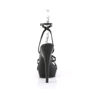 Patent black sandals 15 cm SULTRY-638 fabulicious high heels sandals