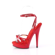 Patent red sandals 15 cm SULTRY-638 fabulicious high heels sandals