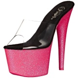 Pink 18 cm ADORE-701UVG neon platform mules womens