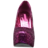 Pink Glitter 14,5 cm Burlesque TEEZE-06GW mens pumps for wide feets