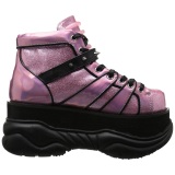 Pink Leatherette 7,5 cm NEPTUNE-100 Platform Mens Gothic Shoes