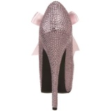 Pink Rhinestone 14,5 cm Burlesque TEEZE-04R Platform Pumps Women Shoes