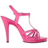 Pink Shiny 12 cm FLAIR-420 Womens High Heel Sandals