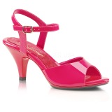 Pink Shiny 8 cm BELLE-309 Womens High Heel Sandals