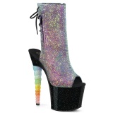 Pink glitter 18 cm UNICORN-1018G Pole dancing ankle boots