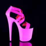 Pink neon 20 cm FLAMINGO-869UV Pole dancing high heels shoes