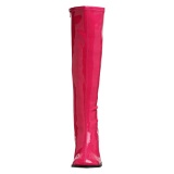 Pink patent boots 7,5 cm GOGO-300 High Heeled Womens Boots for Men