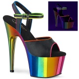 Platform rainbow 18 cm ADORE-709RC-02 Pole dancing high heels