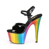 Platform rainbow 18 cm ADORE-709RC-02 Pole dancing high heels