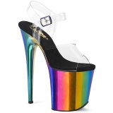 Platform rainbow 20 cm FLAMINGO-808RC Pole dancing high heels