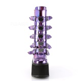 Purple Hologram 14 cm SWING-230 cyberpunk platform boots