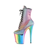 Rainbow 20 cm FLAMINGO-1020RC-REFL pole dance ankle boots