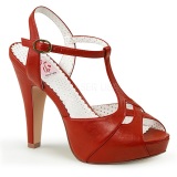 Red 11,5 cm retro vintage BETTIE-23 High Heeled Evening Sandals