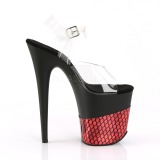Red 20 cm FLAMINGO-808HFN Hologram platform high heels shoes