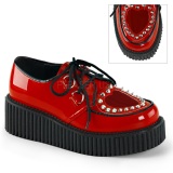 Red 5 cm CREEPER-108 creepers shoes women gothic platform shoes