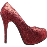 Red Glitter 14,5 cm Burlesque TEEZE-06GW mens pumps for wide feets