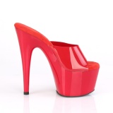 Red Jelly-Like 18 cm ADORE-701N Exotic stripper high heel mules