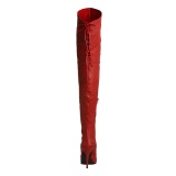 Red Leather 13 cm LEGEND-8899 overknee high heel boots