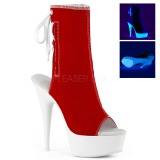Red Neon 15 cm DELIGHT-1018SK Canvas high heels chucks