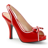 Red Patent 11,5 cm PINUP-10 big size sandals womens
