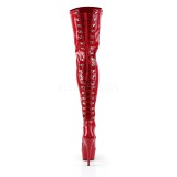 Red Patent 15,5 cm DELIGHT-3063 Platform Thigh High Boots