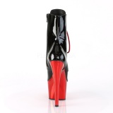 Red Patent 18 cm ADORE-1020 womens chrome platform ankle boots