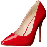 Red Patent Shiny 13 cm AMUSE-20 pointed toe stiletto pumps