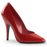 Red Patent Shiny 13 cm SEDUCE-420V pointed toe pumps with high heels
