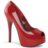Red Patent Shiny 14,5 cm Burlesque TEEZE-22 Women Pumps Shoes Stiletto Heels