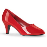Red Patent Shiny 8 cm DIVINE-420W Pumps with low heels