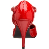 Red Shiny 10,5 cm VANITY-415 High Heel Pumps for Men