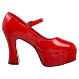 Red Shiny 11 cm MARYJANE-50 Mary Jane Platform Pumps