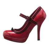 Red Shiny 12 cm PINUP SECRET-15 Mary Jane Platform Pumps