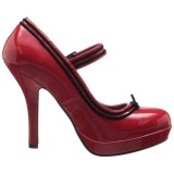 Red Shiny 12 cm PINUP SECRET-15 Mary Jane Platform Pumps