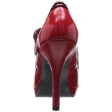 Red Shiny 12 cm PINUP SECRET-15 Mary Jane Platform Pumps