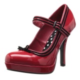 Red Shiny 12 cm PINUP SECRET-15 Mary Jane Platform Pumps