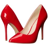 Red Shiny 13 cm AMUSE-20 Pumps High Heels for Men