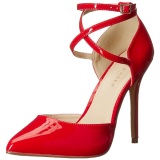 Red Shiny 13 cm AMUSE-25 Pumps High Heels for Men