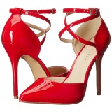 Red Shiny 13 cm AMUSE-25 Pumps High Heels for Men