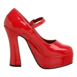 Red Shiny 13 cm DOLLY-50 High Heel Pumps for Men