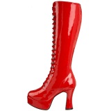 Red Shiny 13 cm ELECTRA-2020 High Heeled Womens Boots for Men