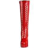 Red Shiny 13 cm ELECTRA-2020 High Heeled Womens Boots for Men