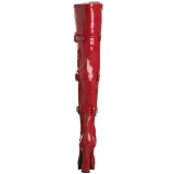 Red Shiny 13 cm ELECTRA-3028 Thigh High Boots for Men